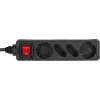 InLine Socket strip, 4-way, 2x CEE7/3 + 2x Euro CEE 7/16, black, 5m