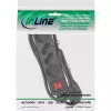 InLine Socket strip, 4-way, 2x CEE7/3 + 2x Euro CEE 7/16, black, 5m