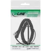 InLine Handset spiral cable, RJ10 4P4C M/M, black, max. 2m