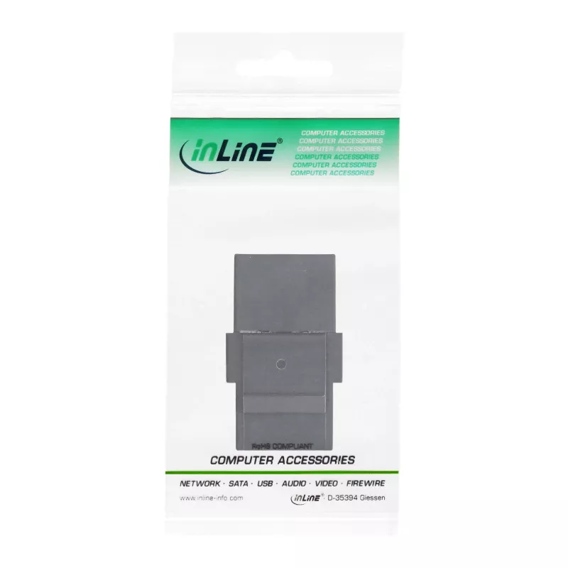 InLine USB 3.1 Snap-In module, USB-C F/F, black housing