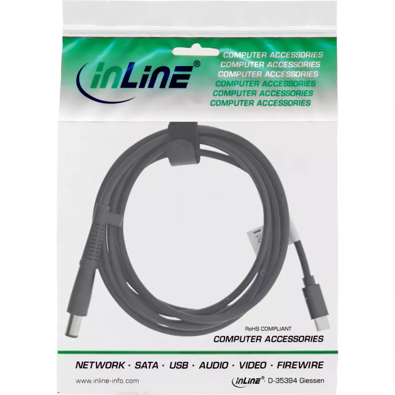 InLine USB-C to HP Notebook (round/large) charging cable, 2m
