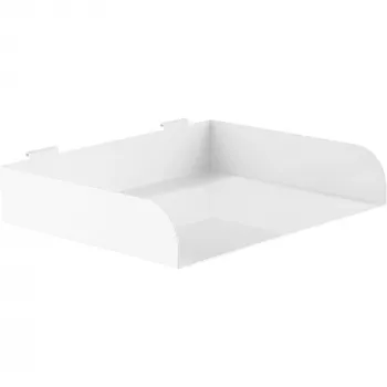 Modular shelf InLine Slatwall Shelf large white Steel 318mm 250mm 68mm