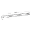 InLine Aluminum Slatwall Panel for wall mounting, white, 1.2m
