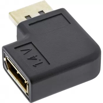 InLine DisplayPort Adaptor DisplayPort male female left angled 17199L
