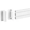 InLine Slatwall mounting bracket for wall bracket Panel, white, 2pcs. pair