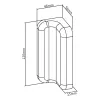 InLine Slatwall mounting bracket for wall bracket Panel, white, 2pcs. pair