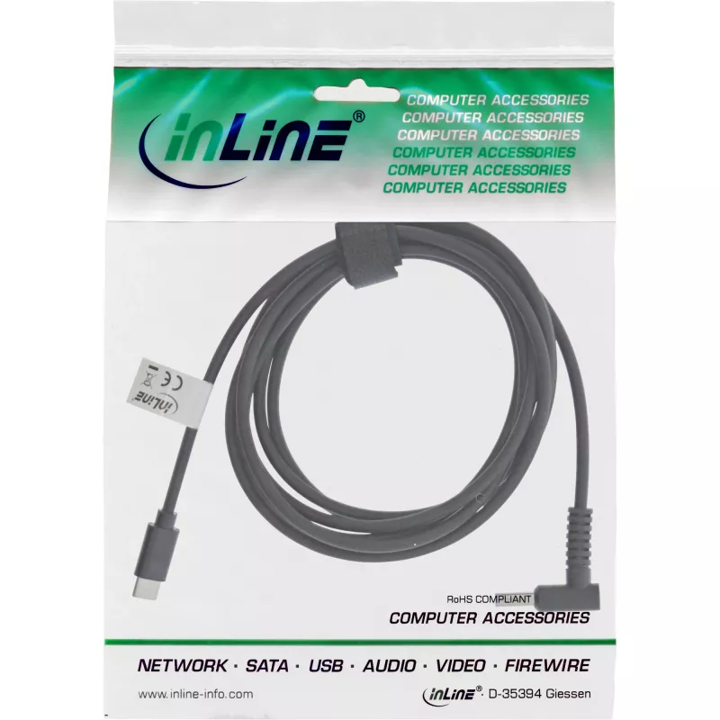 InLine USB-C to HP Notebook (round/small) charging cable, 2m