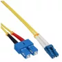 Fiber Optical Duplex Cable LC/SC 9/125µm OS2 3m InLine 88656N