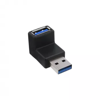 USB 3.0 Adapter Type A male / A female angled 90° InLine 35300R