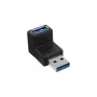 USB 3.0 Adapter Type A male / A female angled 90° InLine 35300R