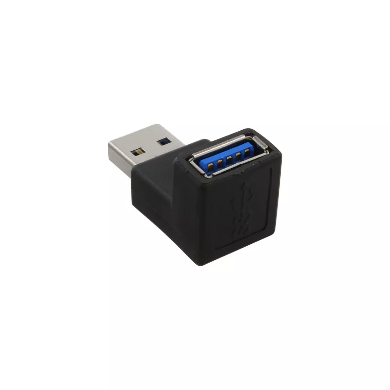 USB 3.0 Adapter Type A male / A female angled 90° InLine 35300R