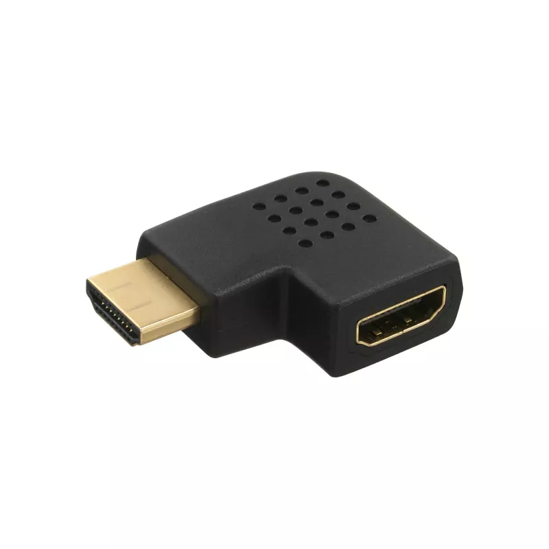 InLine HDMI Adapter male female side angled right gold plated 17600T