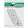 InLine Socket strip, 4-way, 2x CEE7/3 + 2x Euro CEE 7/16, white, 5m