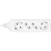InLine Socket strip, 4-way, 2x CEE7/3 + 2x Euro CEE 7/16, white, 1.5m