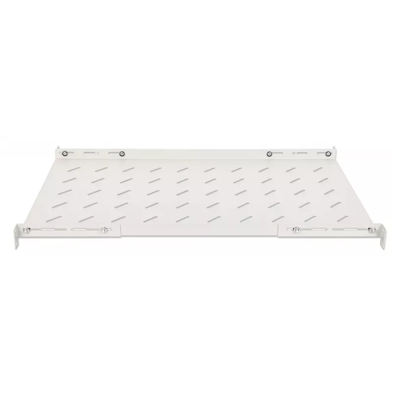 Intellinet 19 inch Fixed Shelf (adjustable), 1U, 750mm shelf depth, 750 to 950mm adjustable rail depth, Max 20kg, Grey, Lifetime warranty