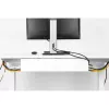 InLine under-table cable management system 23190W — steel, white, 114×600×76 mm