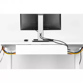 Cable management system under-table InLine 23190B, steel, black, 114×600×76 mm