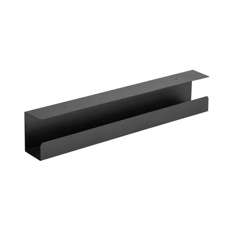 Cable management system under-table InLine 23190B, steel, black, 114×600×76 mm