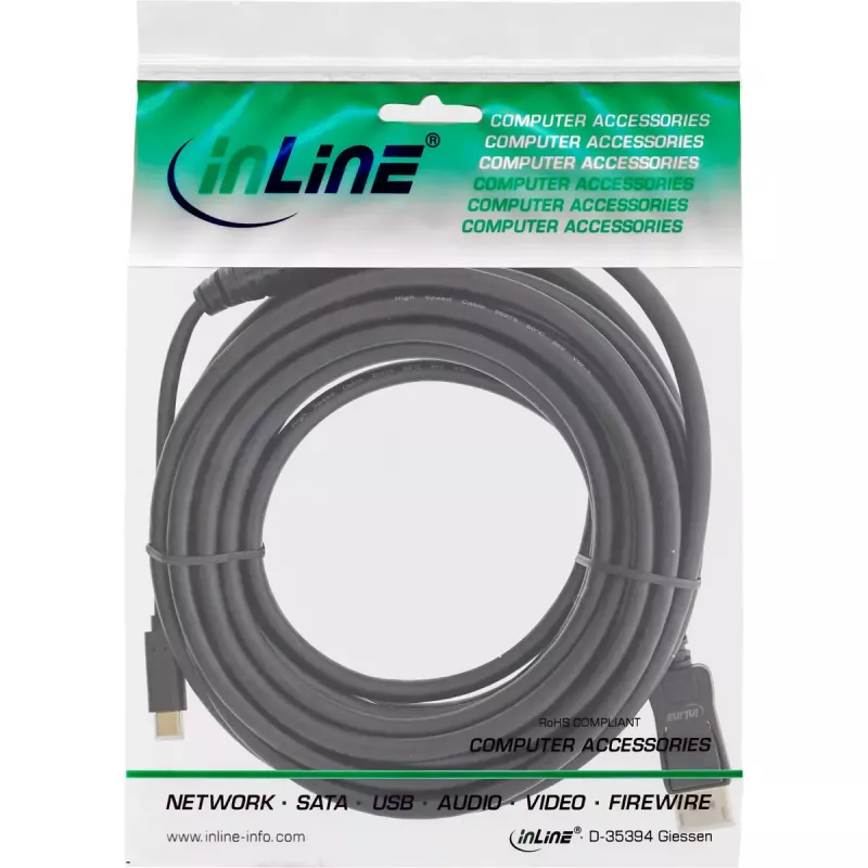 InLine USB Display Cable, USB-C male to DisplayPort male, 2m