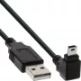 InLine USB Type A male / Mini-USB male 5 Pin down angled 90° black 2m