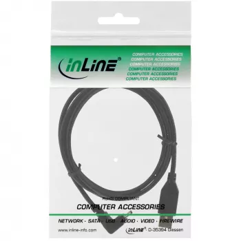 USB Type A male / Mini 5pin male up angled 90° black 1m InLine 34110