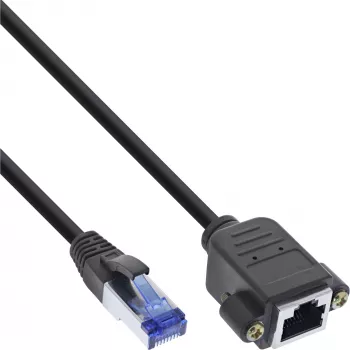 InLine Patch cable built-in extension, S/FTP (PiMf), Cat.6A, LSZH, copper, 3m