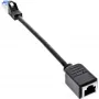 InLine patch cable extension, RJ45 protector, S/FTP (PiMf), Cat.6A, 0.2m