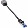 InLine patch cable extension, RJ45 protector, S/FTP (PiMf), Cat.6A, 0.2m