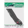 InLine Socket strip, 6-way earth contact CEE 7/3, black, 3m