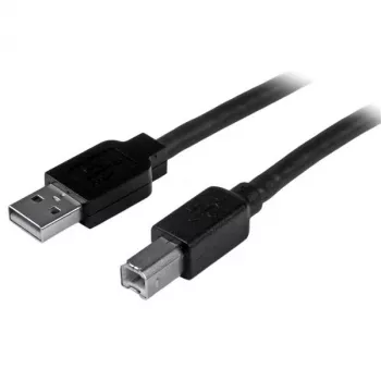 StarTech.com 50ft (15m) Active USB 2.0 A to B Cable, Long USB Printer Cable, 1x USB-A (M), 1x USB-B (M) - Black