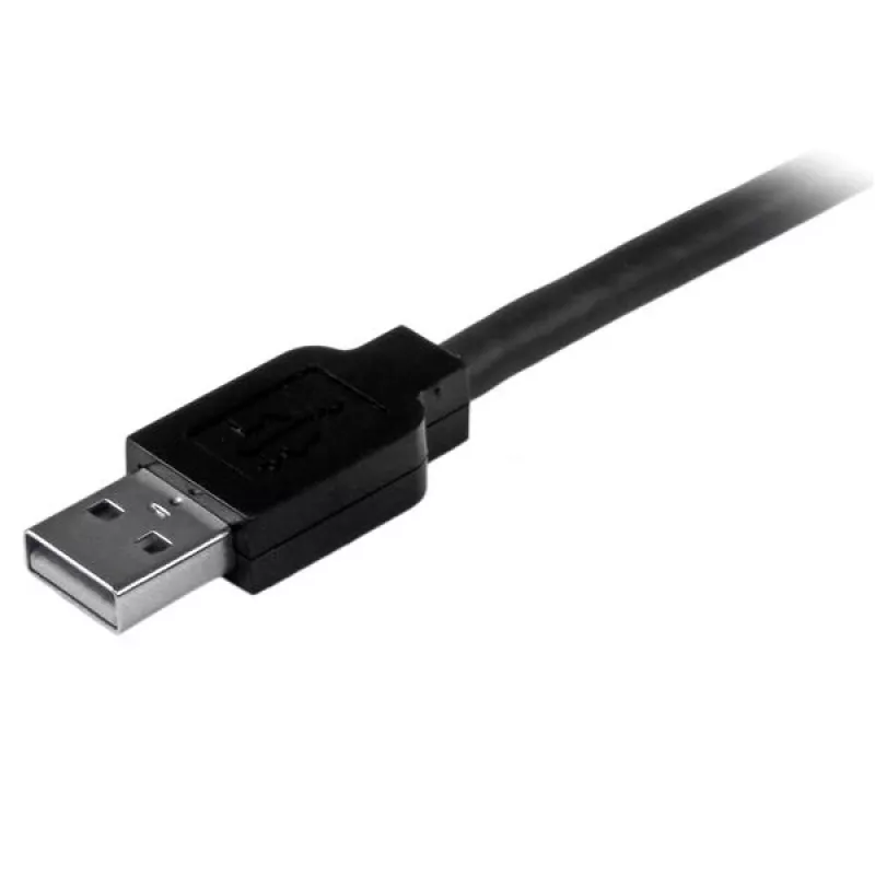 StarTech.com 50ft (15m) Active USB 2.0 A to B Cable, Long USB Printer Cable, 1x USB-A (M), 1x USB-B (M) - Black