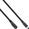 InLine DC extension cable, DC plug male/female 4.0x1.7mm, black, 3m