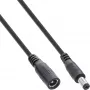 InLine DC extension cable, DC plug male/female 5.5x2.1mm, black, 5m