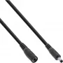 InLine DC extension cable, DC plug male/female 4.0x1.7mm, black, 2m