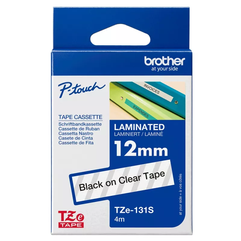Brother TZE131S label-making tape Black on transparent TZe