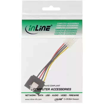 InLine SATA Power Adapter Cable 3.5 inch / 15 Pin SATA with latch 0.15m