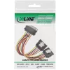 InLine SATA Power Y-Cable female / 2x male with safety latch, 0.30m