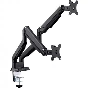 InLine desk mount w/ lift and USB/Audio, 2 monitors up to 81cm (32 inch),black