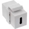 InLine USB 3.1 Snap-In module, USB-C F/F, white housing