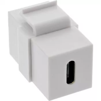 InLine USB 3.1 Snap-In module, USB-C F/F, white housing