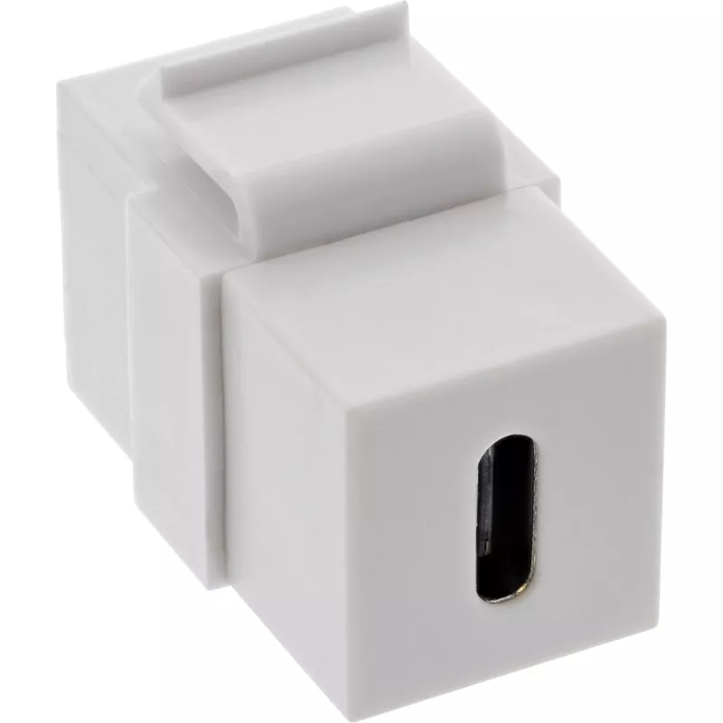 InLine USB 3.1 Snap-In module, USB-C F/F, white housing
