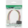 SATA Power Adapter Cable 15 Pin female / 4 Pin male 0.15m InLine 29669