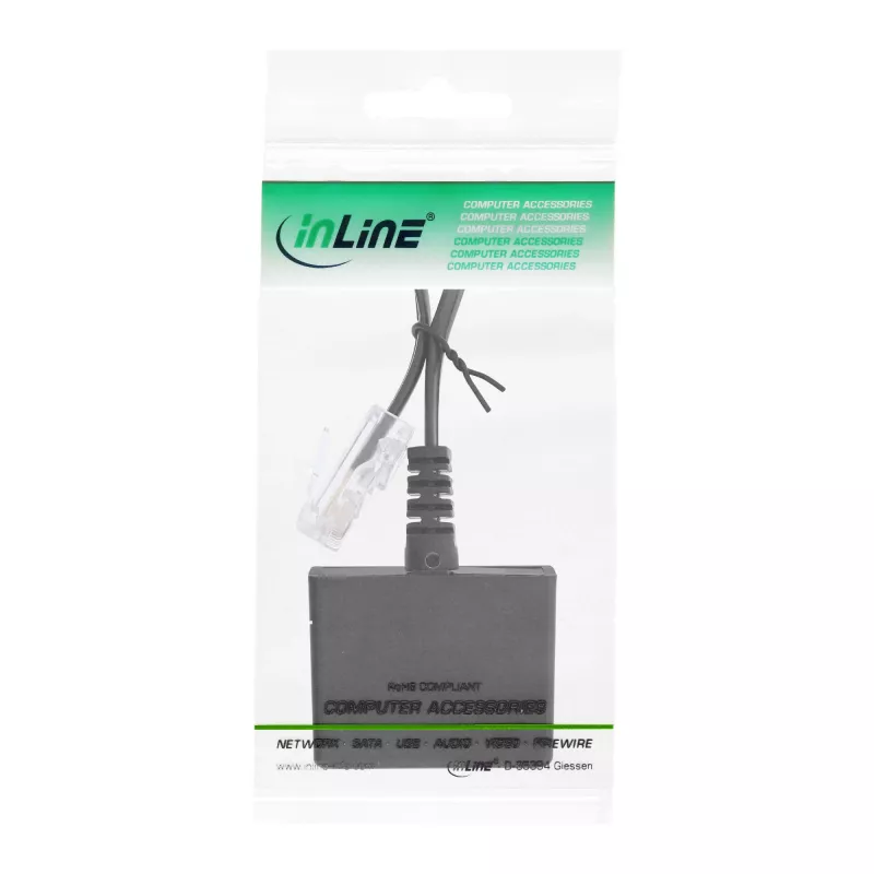 InLine TAE adaptor cable RJ45 male to TAE-N & RJ11 female 69943