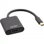 Mini DisplayPort to HDMI adapter InLine 4K/60Hz with audio, aluminum, 0.15 m, black