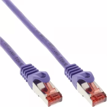 InLine Patch Cable S/FTP PiMF Cat.6 250MHz PVC copper purple 0.25m