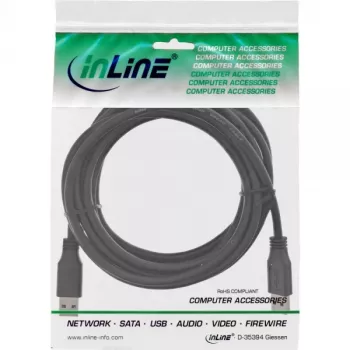 InLine USB 3.2 Gen.1 Cable Type A male / A male, black, 3m