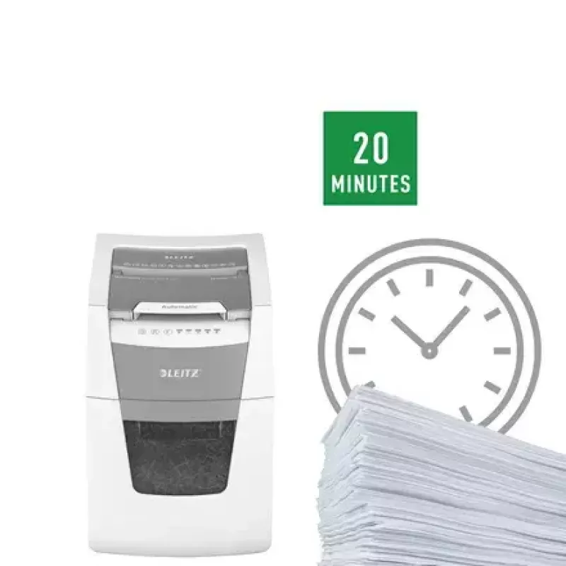 Leitz IQ Autofeed Small Office 100 Automatic Paper Shredder P5