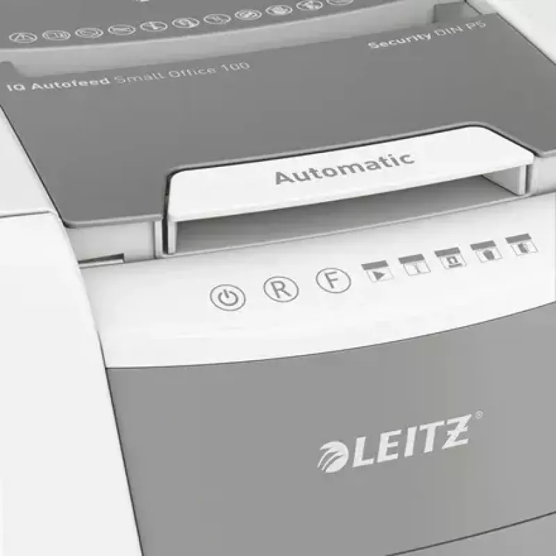 Leitz IQ Autofeed Small Office 100 Automatic Paper Shredder P5