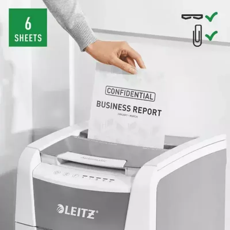 Leitz IQ Autofeed Small Office 100 Automatic Paper Shredder P5