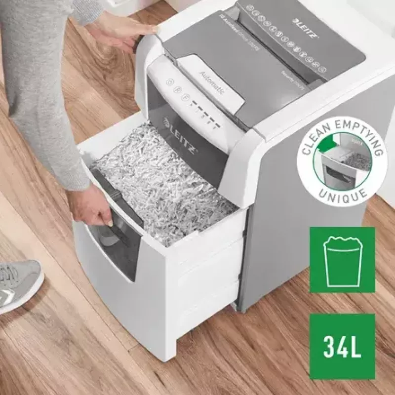 Leitz IQ Autofeed Small Office 100 Automatic Paper Shredder P5